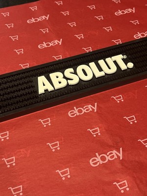 ABSOLUT Vodka Rubber Bar Drink Mixing Spill Mat 3 1/2 x 21