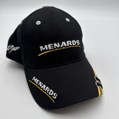 Menards 11 Strapback Baseball Cap Black Racing Hat Adjustable Embroidered Seba