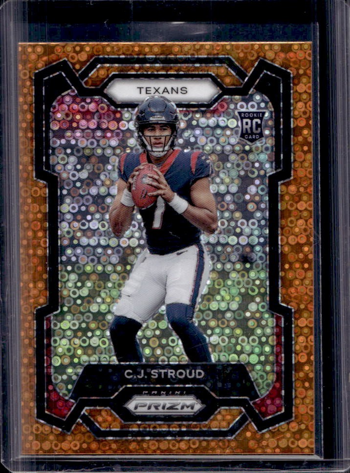 2023 Prizm C.J. Stroud RC Orange Disco Rookie #339 Texans