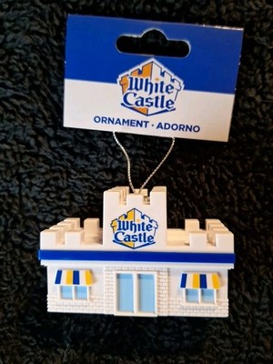 NEW White Castle Restaurant Ornament by Ruz LIMITED EDITION 3''
