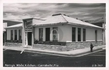 Harry�s White Kitchen Restaurant Carrabelle Florida FL RPPC Photo Postcard COPY
