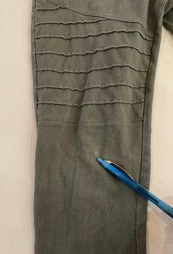 Art Class Girls Sz XL 14/16 Olive Green Moto Styler Leggings Stretch Pants ridge - Picture 4 of 7