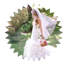 Layered Wedding Veil Hip Length Veil 2 Tier Soft Tulle Bridal Veils with Comb...