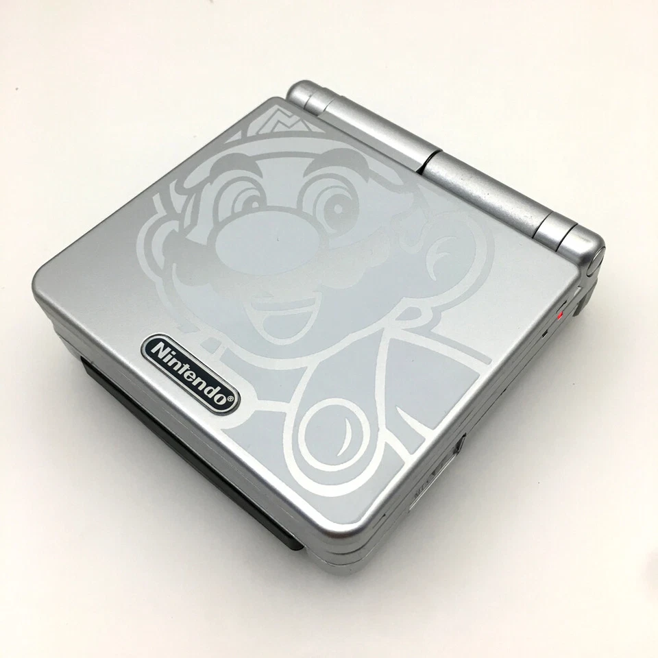 Silver MARIO 10 Level Backlit V2 IPS LCD Panel GameBoy Advance SP GBA SP Console - Image 4 of 4