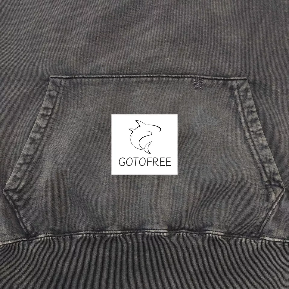 GOTOFREE 25SS NEW VINTAGE DISTRESSED HOODIE HOODED PULLOVER JUMPER SWEATSHIRT - Image 4 of 4