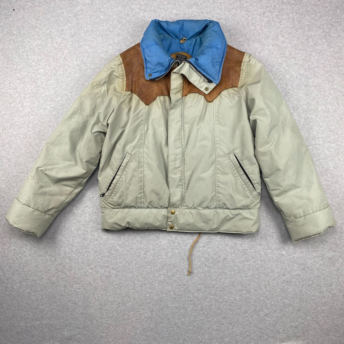 Vintage Rocky Mountain Featherbed Down Leather Jacket Mens Vintage Rocky Mountain Featherbed Down Leather Jacket Mens