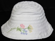 2004 Gymboree Easter Sweet as Sugar Hat S/M Basket Bucket Flowers Bow Embroider