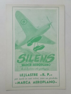 ADVERTISING POSTCARD SILENS BRAND AIRPLANE SHOES SHOES AIRPLANE BOLOGNA 