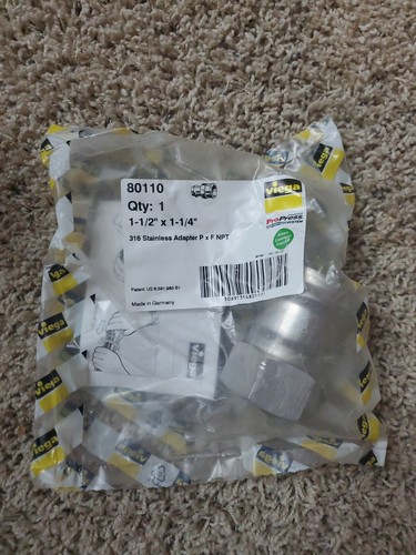 Viega ProPress 80110- 1-1/2" x 1-1/4" Press P x F NPT Adapter New ready to ship!