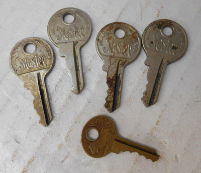 Vintage Antique Ornate Lot Of 5 Master Lion Script Brass Key Keys | eBay