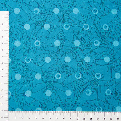 Vögel in Türkis Serie Sunprints Patchwork Stoff Baumwolle (Nr.0758)