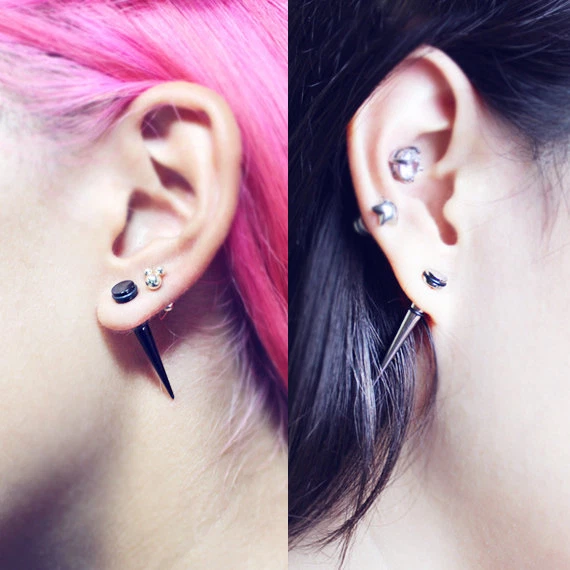 Ear gauges spikes cheap