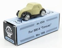 OFFICINA-942 1/76 Fiat 500A Micky Maus 1936 Beige Statisches Modell Diecast