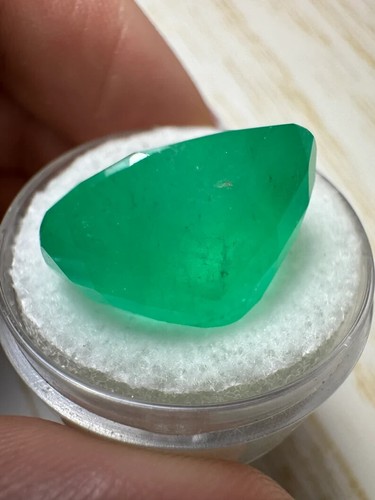 19.63 Carat 18.6x17 Chunky Green Natural Loose Colombian Emerald-Cushion Cut - Picture 5 of 9