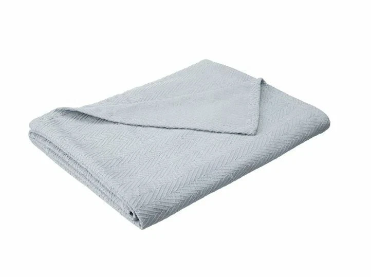 New All Season Light Blue King Cotton Throw Blanket Cozy Warm Soft