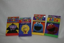 4 pack Sesame Street Flash Cards, numbers shapes words abc's, new educational