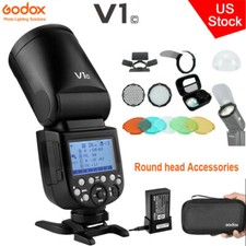 US Godox V1C TTL 1/8000s HSS Round Head Flash For Canon Magnetic Accessories Kit