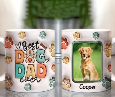 Best Dog Dad Photo Mug UK