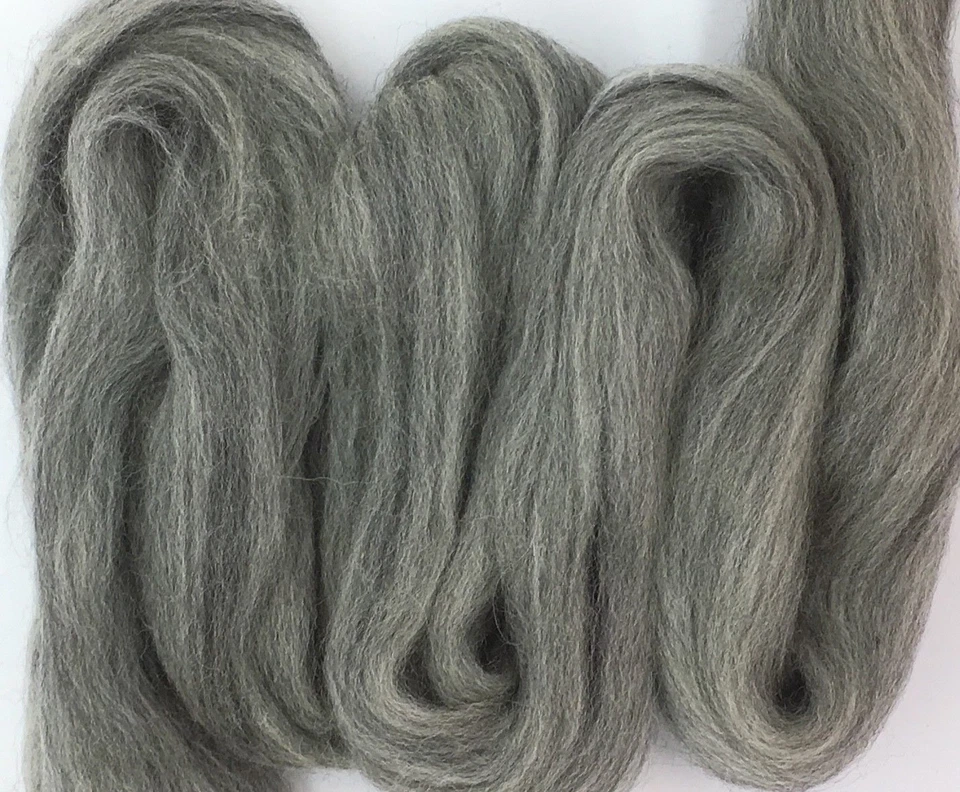 Top de lana gris itinerante de 1 lb, lana gris merino itinerante, gris itinerante, lana gris Foto 3 de 4