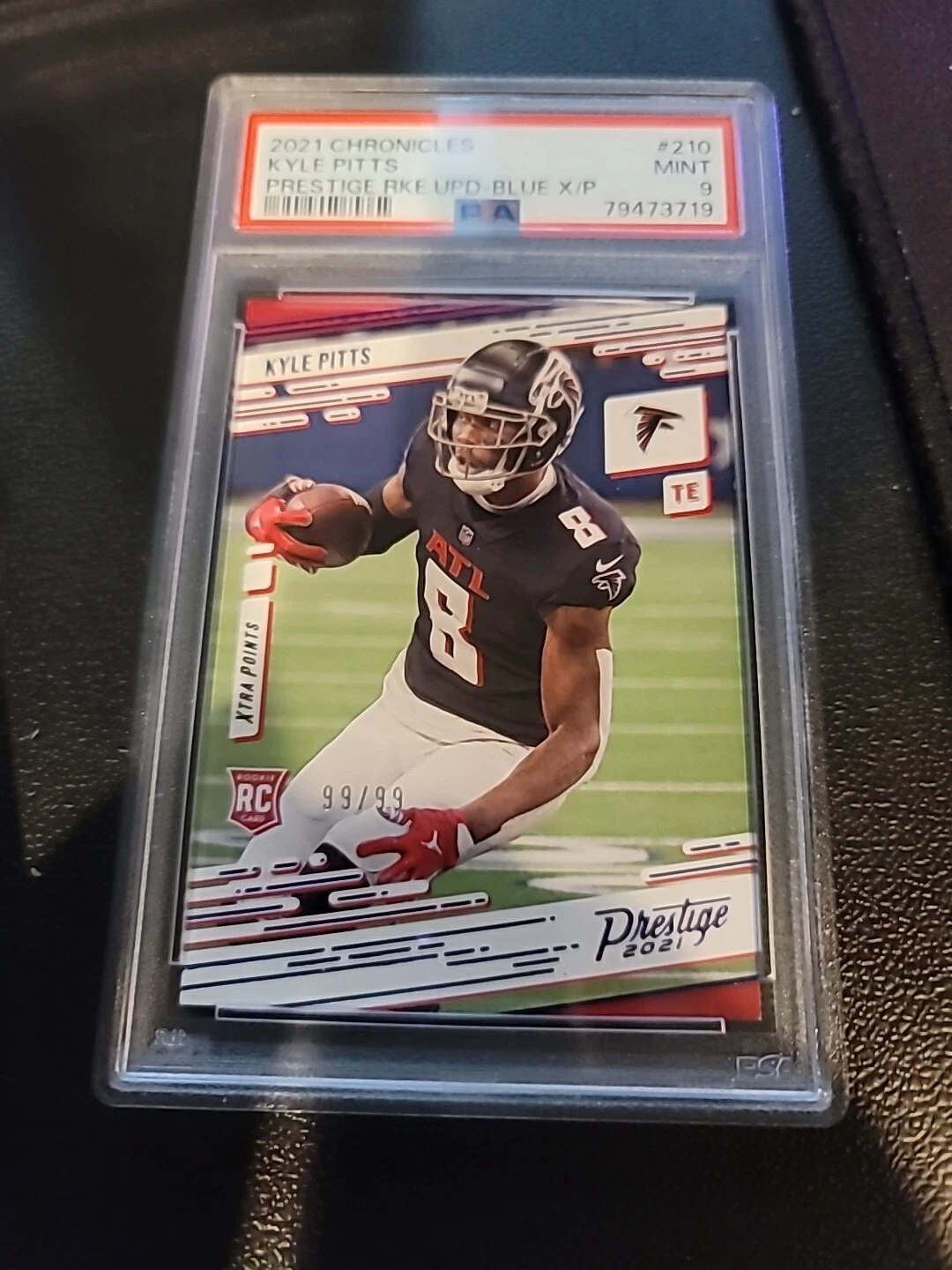 Kyle Pitts Panini Chronicles Prestige Rookie Update #210 Blue Xtra Points