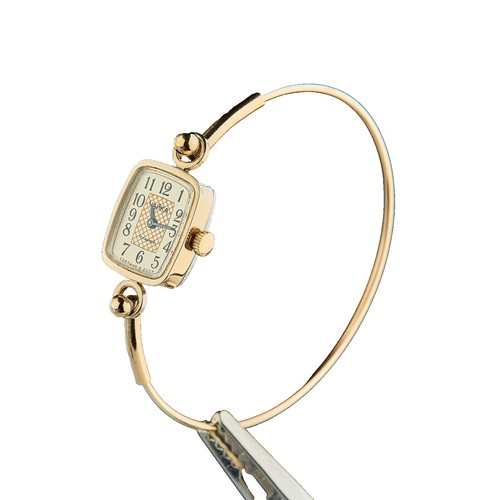 RARE FINE?Vintage Luis Freehand 17 Jewels Incabloc Enamel Bangle Bracelet Watch Louis Freehand 17 Jewels Incabloc Silver Tone Womens  main image 3