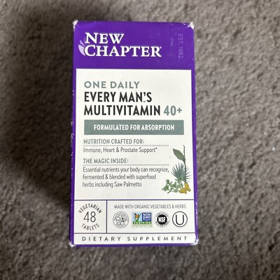 New Chapter Every Man s Multivitamin 40+ Supplement 48ct Exp 2/26