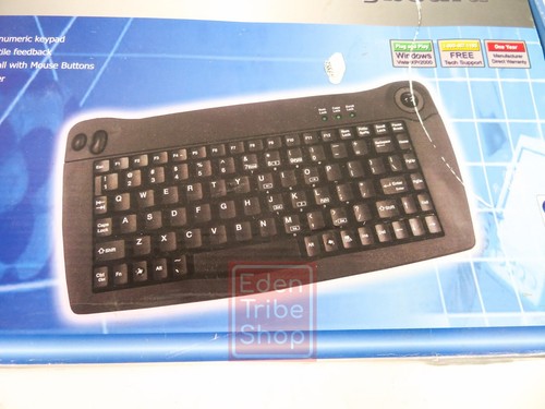 Adesso Mini Trackball Keyboard USB 88 keys Keyboard w/ Optical Trackball - Picture 2 of 4