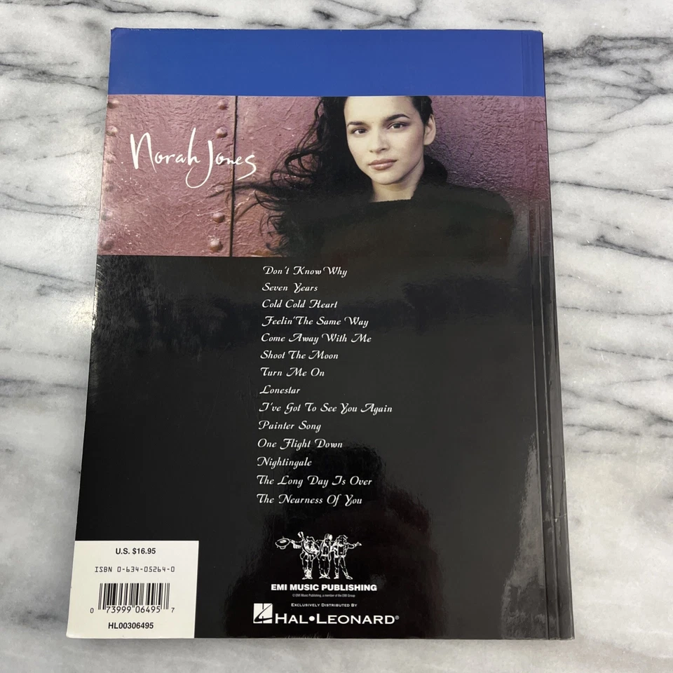 Norah Jones - Come Away With Me Songbook 2002 Hal Leonard Piano Vocal Guitar - Image 3 of 4