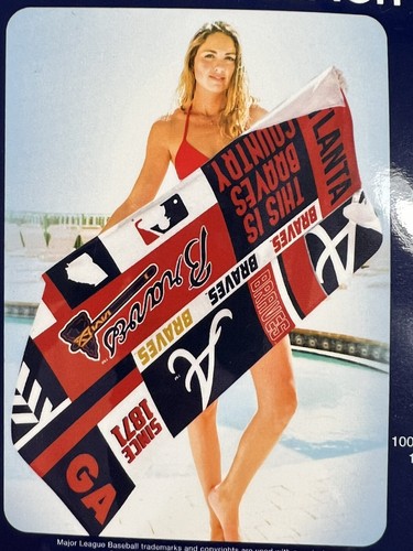 Atlanta Braves MLB 30" x 60" Beach Towel Wincraft, free shipping - Picture 3 of 3