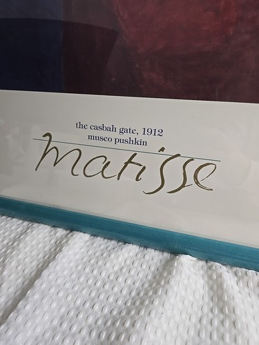 Poster vintage anni 90 Matisse The Casbah Gate 1912 Museo Pushkin arte cornice blu 37x25 - Foto 2 di 13