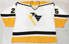 Vintage Maska CCM Pittsburgh Penguins STEVENS #25 NHL Hockey Jersey Man XL White