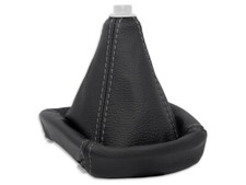 SCHALTMANSCHETTE FUR AUDI A4 B5 1994-2001 SCHALTSACK NATURLEDER NAHT GRAU