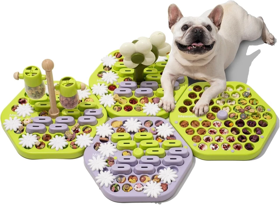Mewoofun Dog Puzzle Toys Interactive Treat Puzzle Toy Treat Dispen for Dogs Cats - Image 2 of 4