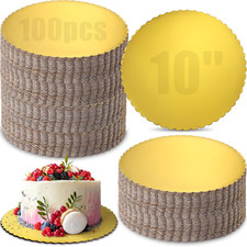 100 Packs Gold Cake Boards round 10 Inch Cake...