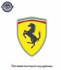 FERRARI ITALY RACING AUT VINYL DECAL STICKER CAR BUMPER 4MIL BUBBLE FREE US MADE