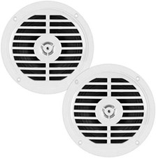 5.25 Inch Dual Marine Speakers - 2 Way Waterproof and Weather Resistant Outdoor