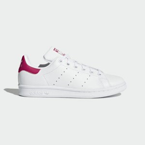 New Adidas Youth Originals Stan Smith JR Shoes (B32703) White / White-Bold  Pink | eBay
