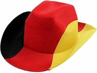 Cowboyhut Deutschland Schwarz Rot Gold Hut Fan KostüM Karneval Fasching WM EM