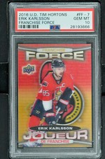 2016 Upper Deck Tim Hortons Franchise Force Hockey #FF-7 Erik Karlsson - PSA 10 