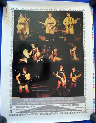 VTG 2001 Devo Middle East Corner/Lenny Eisenberg Photographs Show POSTER 20x26in