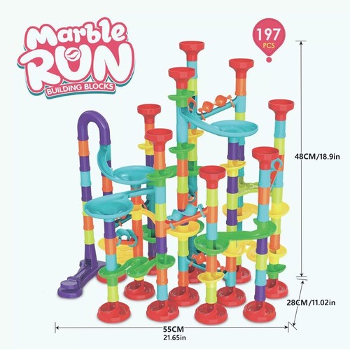 Marble Run Race Set Creative Building Blocks Space Rail Track Marbles Toy Game - Picture 11 of 14