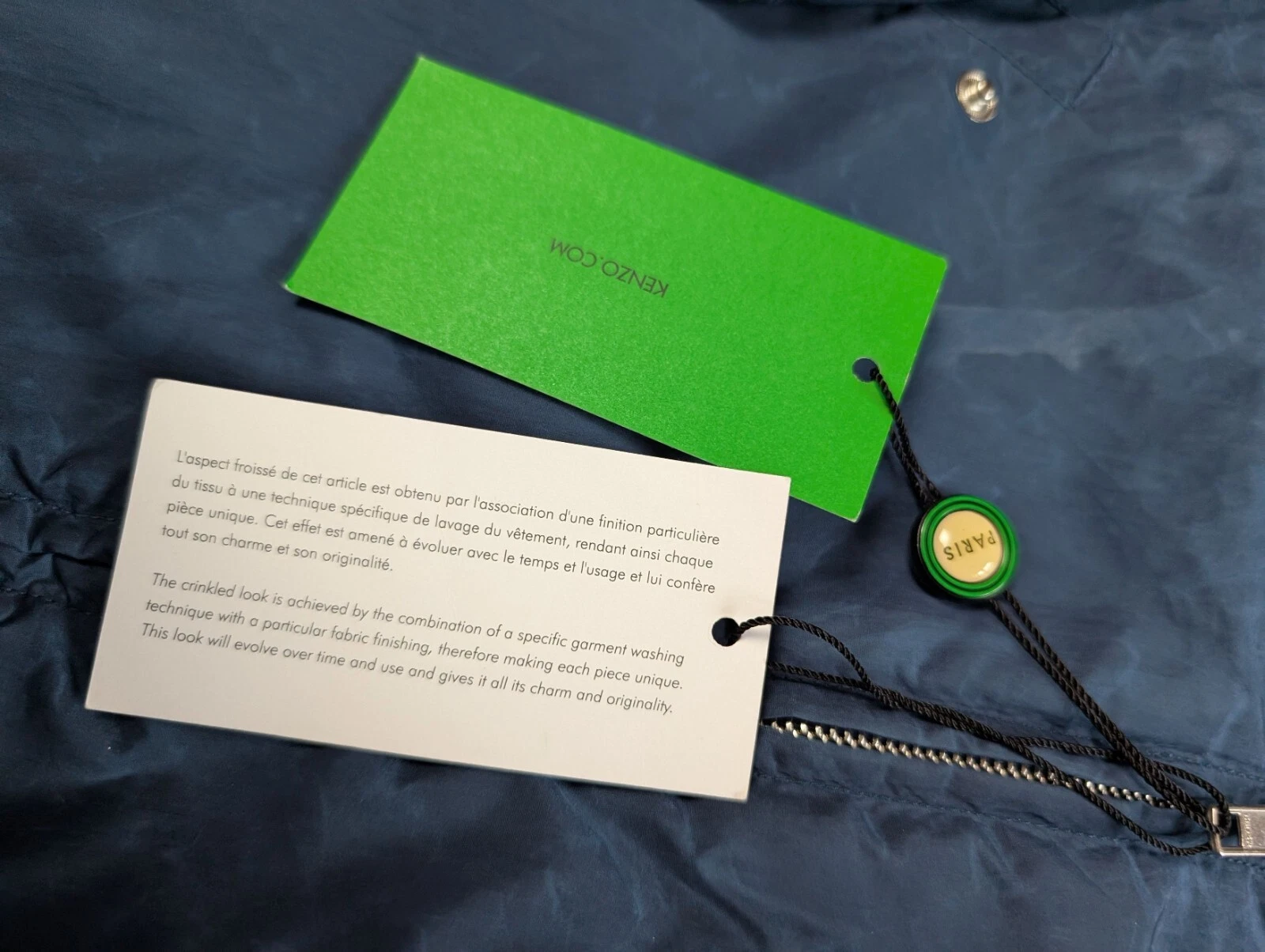 Giacca con cappuccio mezza estate boxy Kenzo Paris Navy