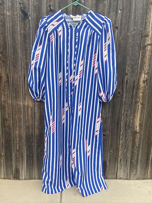 david brown california dress Vintage Medium Large Zipup nightgown Patio House US The True Color of cocktail dresses wedding Size:AU8 US4 Vintage 1980s David Brown