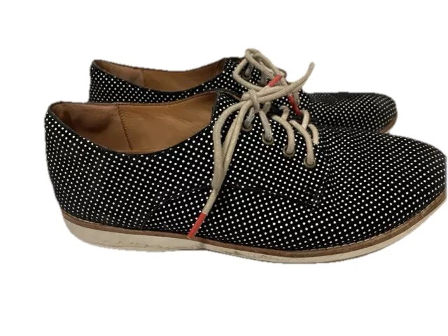 Zapatos de ensueño Rollie EU 37 AU 6 Derby Print negros lunares blancos cuero con cordones Foto 3 de 4