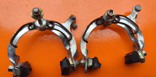 SUPER RAPID 00 BRAND CHROMED STEEL BRAKE CALIPERS FRENI BICI VINTAGE - Picture 6 of 12