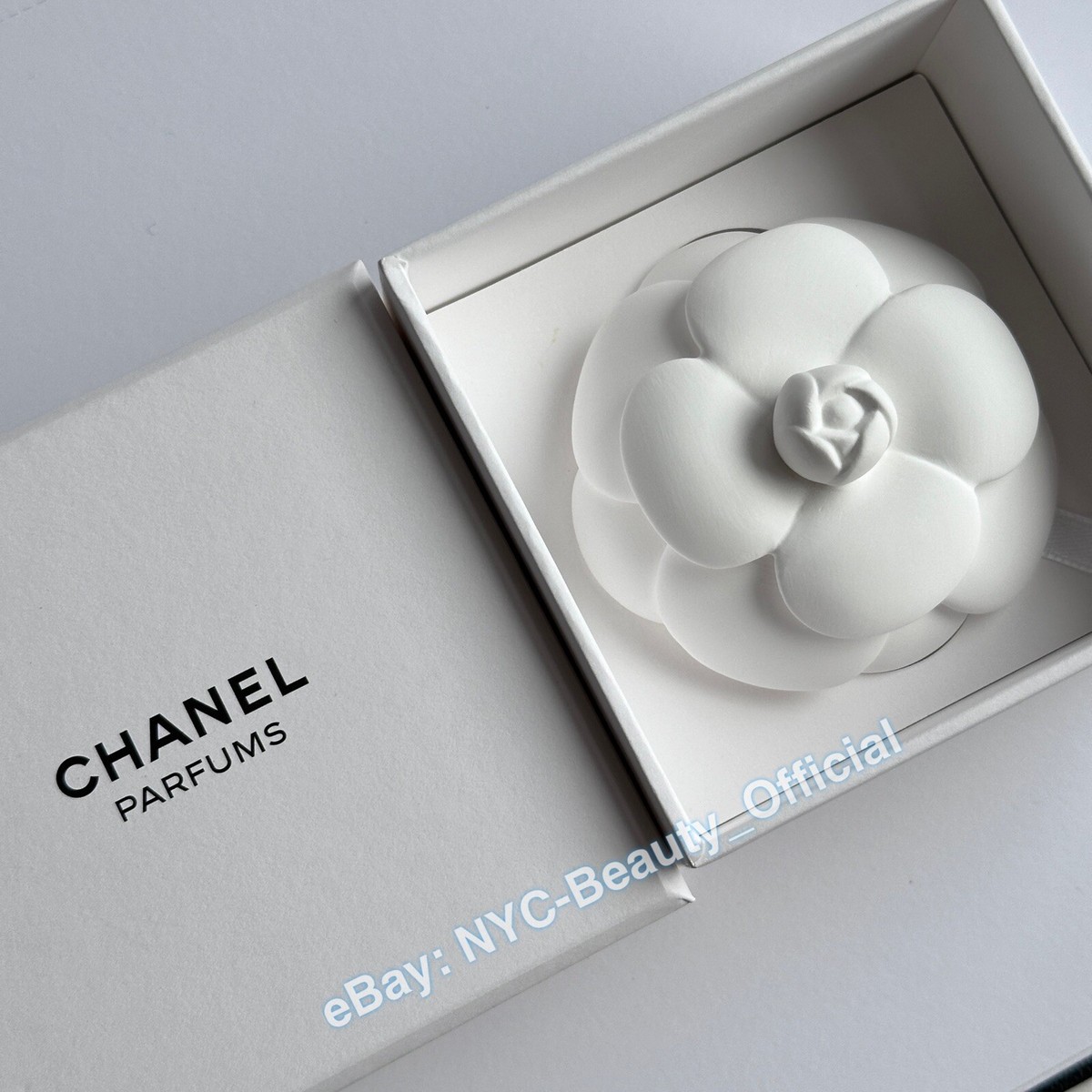 CHANEL ホワイトリボン 15mm 100m Chanel AUTHENTIC Ceramic Camellia Perfume Me Flower Fragrance
