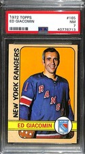 1972 TOPPS #165 ED GIACOMIN PSA 7 NM 40776713 