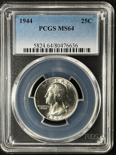 1944  25C Washington Quarter Dollar PCGS MS64   80476636