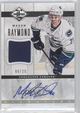 2012-13 Panini Limited Jerseys Signatures 6/25 Mason Raymond #LJ-MY Auto 0c3