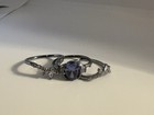 Bomb Party December Hematite Tanzanite CZ Triple Band Ring Size 9 — photo 2